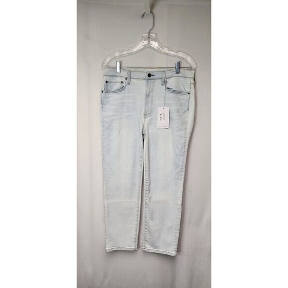 Edwin Maddox Cropped Slim Jeans Light Blue Size 30 - Picture 2 of 6